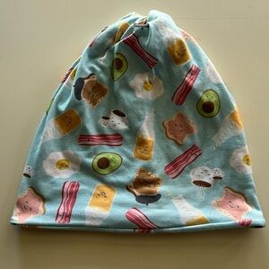 Bumblito Bacon & Eggs Print Beanie - Size: Adult XL (fits ages 10+ to adult)